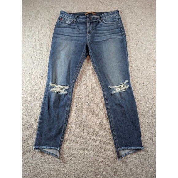 Joe's Jeans  "Blondie" Mid Rise Skinny Ankle Distressed  Size 32* Japanese Denim - Picture 1 of 10